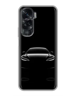 Чехол для Huawei Honor 90 Lite с картинкой «Силуэт Tesla Night» Чехол для Huawei Honor 90 Lite с картинкой «Силуэт Tesla Night»