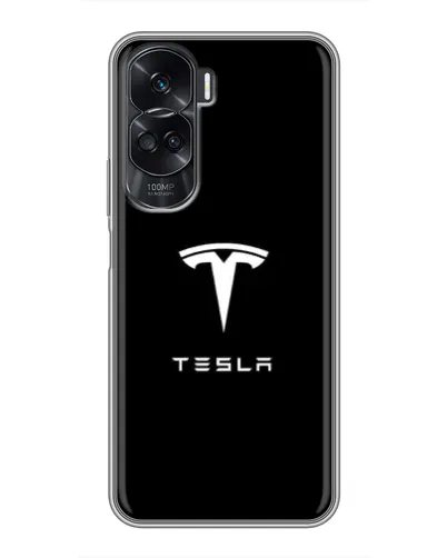 Чехол для Huawei Honor 90 Lite с картинкой «Tesla White Logo»