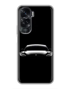 Чехол для Huawei Honor 90 Lite с картинкой «Фары Tesla Night»
