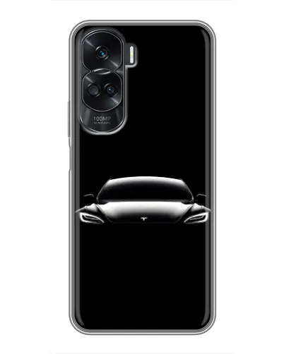 Чехол для Huawei Honor 90 Lite с картинкой «Фары Tesla Night»