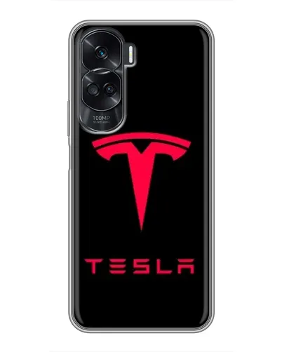 Чехол для Huawei Honor 90 Lite с картинкой «Tesla Red Logo»