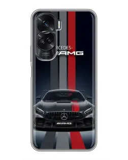 Чохол для Huawei Honor 90 Lite з картинкою «Mercedes — білий карбон»