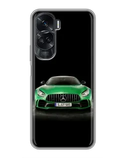 Чехол для Huawei Honor 90 Lite с картинкой «Mercedes — неоновый лого»