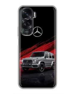 Чехол для Huawei Honor 90 Lite с картинкой «Mercedes G-Class красный»