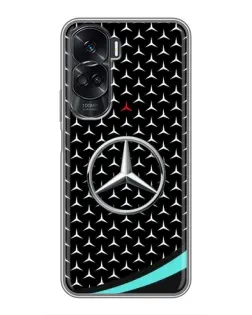 Чехол для Huawei Honor 90 Lite с картинкой «Mercedes — бирюзовый акцент»