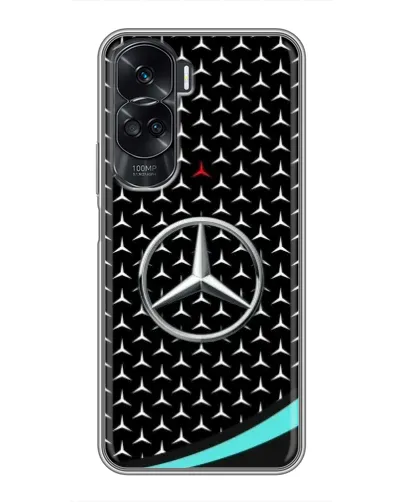Чехол для Huawei Honor 90 Lite с картинкой «Mercedes — бирюзовый акцент»