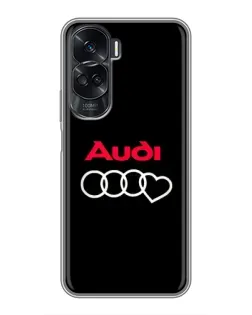 Чехол для Huawei Honor 90 Lite с картинкой «Логотип Audi Heart» Чехол для Huawei Honor 90 Lite с картинкой «Логотип Audi Heart»