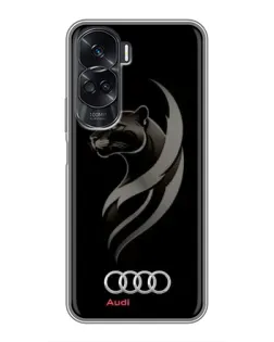 Чехол для Huawei Honor 90 Lite с картинкой «Графика — пантера и Audi»