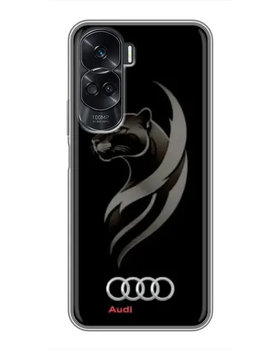 Чехол для Huawei Honor 90 Lite с картинкой «Графика — пантера и Audi» Чехол для Huawei Honor 90 Lite с картинкой «Графика — пантера и Audi»