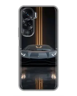Чехол для Huawei Honor 90 Lite с картинкой «Lamborghini золотые линии» Чехол для Huawei Honor 90 Lite с картинкой «Lamborghini золотые линии»