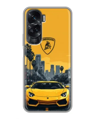 Чехол для Huawei Honor 90 Lite с картинкой «Желтый Lamborghini город» Чехол для Huawei Honor 90 Lite с картинкой «Желтый Lamborghini город»