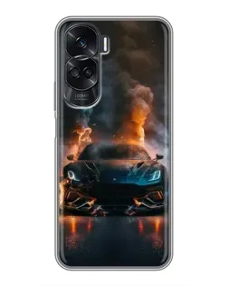 Чехол для Huawei Honor 90 Lite с картинкой «Lamborghini дымная эстетика»