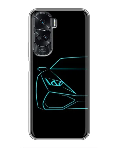 Чехол для Huawei Honor 90 Lite с картинкой «Голубой силуэт Lamborghini» Чехол для Huawei Honor 90 Lite с картинкой «Голубой силуэт Lamborghini»