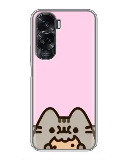 Чохол для Huawei Honor 90 Lite з картинкою «Pusheen та печиво»