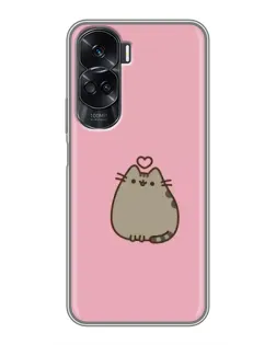Чехол для Huawei Honor 90 Lite с картинкой «Pusheen сердце»
