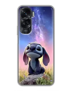 Чехол для Huawei Honor 90 Lite с картинкой «Стич на рассвете»