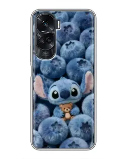 Чехол для Huawei Honor 90 Lite с картинкой «Стич и голубика»