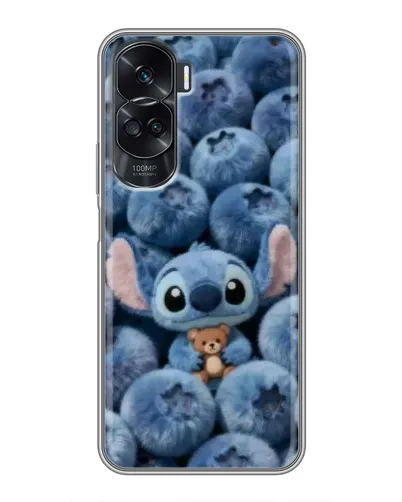Чехол для Huawei Honor 90 Lite с картинкой «Стич и голубика» Чехол для Huawei Honor 90 Lite с картинкой «Стич и голубика»