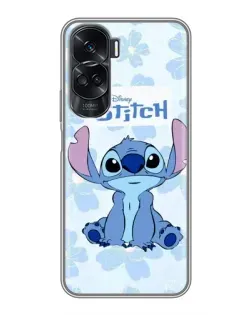 Чехол для Huawei Honor 90 Lite с картинкой «Stitch среди цветов»