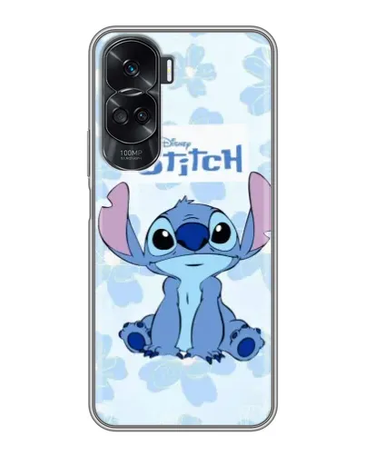 Чехол для Huawei Honor 90 Lite с картинкой «Stitch среди цветов» Чехол для Huawei Honor 90 Lite с картинкой «Stitch среди цветов»