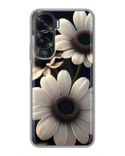 Чехол для Huawei Honor 90 Lite с картинкой «Белые маргаритки макро»
