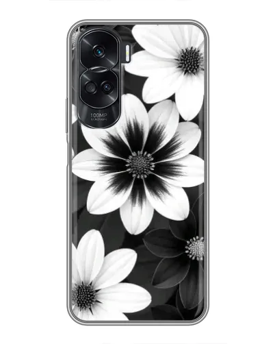 Чехол для Huawei Honor 90 Lite с картинкой «Монохромные астры» Чехол для Huawei Honor 90 Lite с картинкой «Монохромные астры»