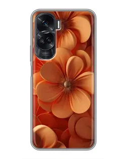 Чехол для Huawei Honor 90 Lite с картинкой «Оранжевый макро цветок»
