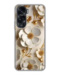 Чехол для Huawei Honor 90 Lite с картинкой «Белие бумажние  цвети»