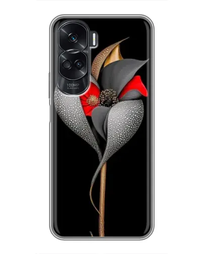 Чехол для Huawei Honor 90 Lite с картинкой «Серебряный фантазийный цветок» Чехол для Huawei Honor 90 Lite с картинкой «Серебряный фантазийный цветок»