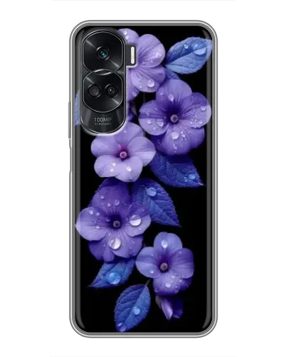 Чехол для Huawei Honor 90 Lite с картинкой «Фиолетовые цветы с росою» Чехол для Huawei Honor 90 Lite с картинкой «Фиолетовые цветы с росою»