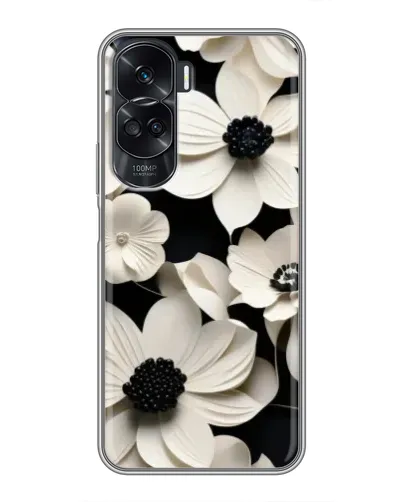 Чехол для Huawei Honor 90 Lite с картинкой «Объемные белые цветы» Чехол для Huawei Honor 90 Lite с картинкой «Объемные белые цветы»