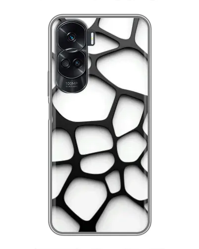 Чехол для Huawei Honor 90 Lite с картинкой «Белая объемная сетка» Чехол для Huawei Honor 90 Lite с картинкой «Белая объемная сетка»
