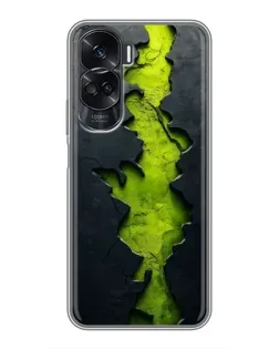Чехол для Huawei Honor 90 Lite с картинкой «Салатовый разлом скалы» Чехол для Huawei Honor 90 Lite с картинкой «Салатовый разлом скалы»
