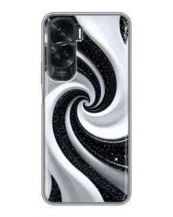 Чехол для Huawei Honor 90 Lite с картинкой «Черно-белая спираль» Чехол для Huawei Honor 90 Lite с картинкой «Черно-белая спираль»