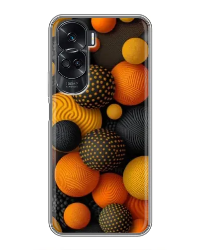 Чехол для Huawei Honor 90 Lite с картинкой «Объемные оранжевые сферы» Чехол для Huawei Honor 90 Lite с картинкой «Объемные оранжевые сферы»