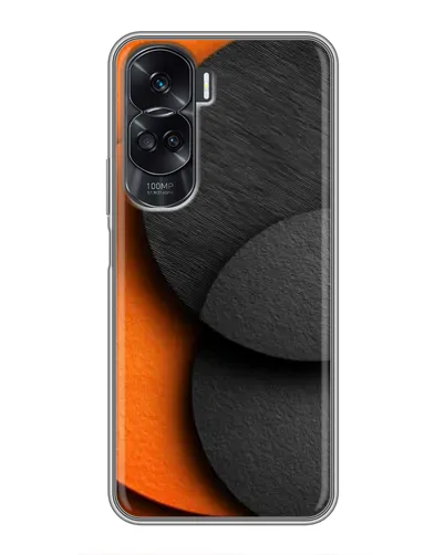 Чехол для Huawei Honor 90 Lite с картинкой «Геометрия оранжевых кругов» Чехол для Huawei Honor 90 Lite с картинкой «Геометрия оранжевых кругов»