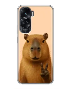 Чехол для Huawei Honor 90 Lite с картинкой «Капибара виктория» Чехол для Huawei Honor 90 Lite с картинкой «Капибара виктория»