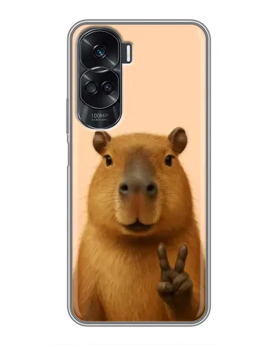 Чехол для Huawei Honor 90 Lite с картинкой «Капибара виктория»