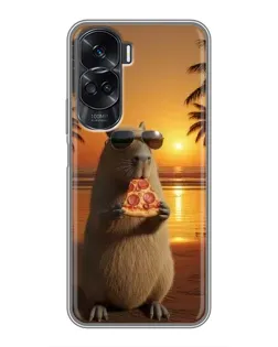 Чехол для Huawei Honor 90 Lite с картинкой «Капибара с пиццей» Чехол для Huawei Honor 90 Lite с картинкой «Капибара с пиццей»