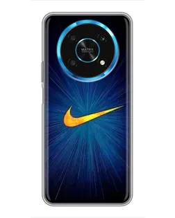Чехол для Huawei Honor Magic 6 Lite 5G с картинкой «Синий пульс Nike» Чехол для Huawei Honor Magic 6 Lite 5G с картинкой «Синий пульс Nike»
