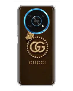 Чехол для Huawei Honor Magic 6 Lite 5G с картинкой «Gucci — золотая бабочка»
