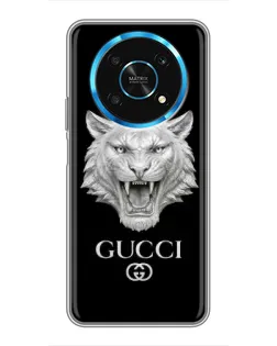 Чохол для Huawei Honor Magic 6 Lite 5G з картинкою «Gucci — срібний лев» Чохол для Huawei Honor Magic 6 Lite 5G з картинкою «Gucci — срібний лев»
