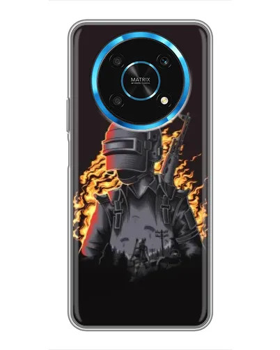 Чехол для Huawei Honor Magic 6 Lite 5G с картинкой «PUBG — огненный силуэт»