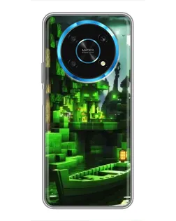 Чехол для Huawei Honor Magic 6 Lite 5G с картинкой «Minecraft лесной пейзаж»