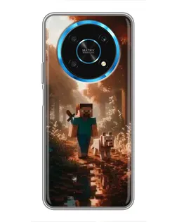 Чехол для Huawei Honor Magic 6 Lite 5G с картинкой «Стив в лесу»