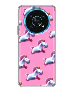 Чехол для Huawei Honor Magic 6 Lite 5G с картинкой «Единороги на розовом»