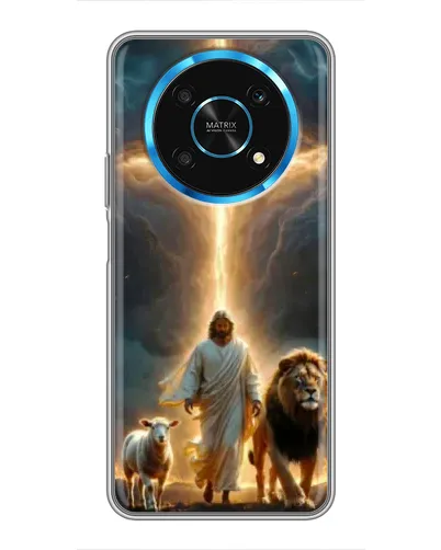 Чехол для Huawei Honor Magic 6 Lite 5G с картинкой «Лев Иуды и Свет» Чехол для Huawei Honor Magic 6 Lite 5G с картинкой «Лев Иуды и Свет»