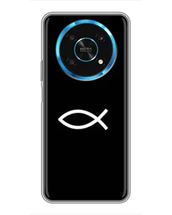 Чехол для Huawei Honor Magic 6 Lite 5G с картинкой «Символ рыбы Jesus»