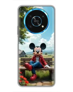 Чехол для Huawei Honor Magic 6 Lite 5G с картинкой «Микки на скамейке»
