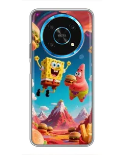 Чехол для Huawei Honor Magic 6 Lite 5G с картинкой «Космический фастфуд»
